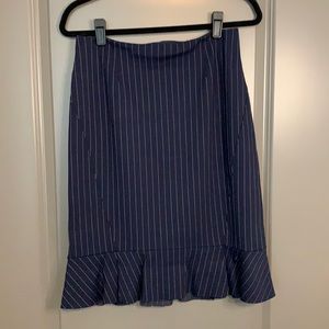 WHBM, Sassy / professional, Navy Pinstripe Skirt